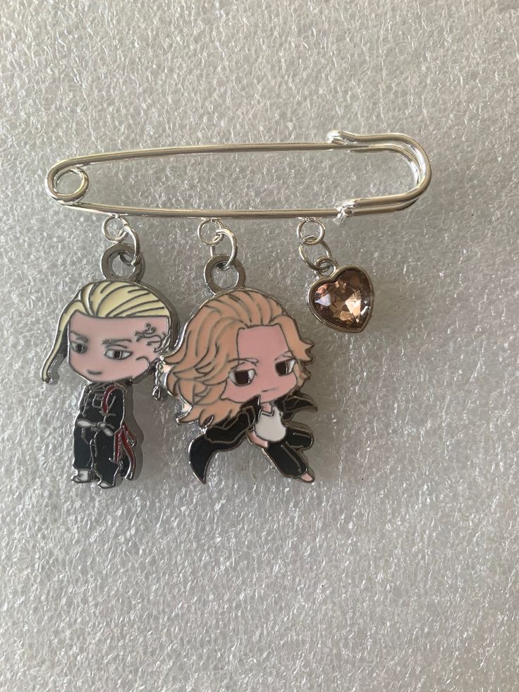 Safety Pins with Charms